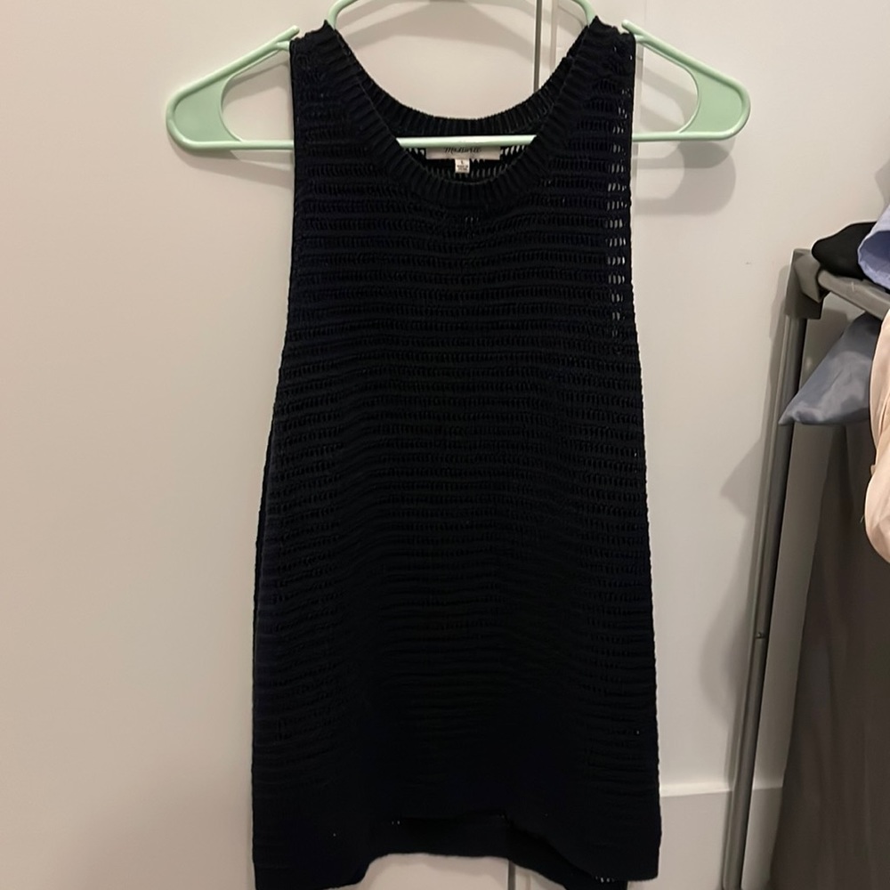 Madewell Crochet Knit Tank Size L